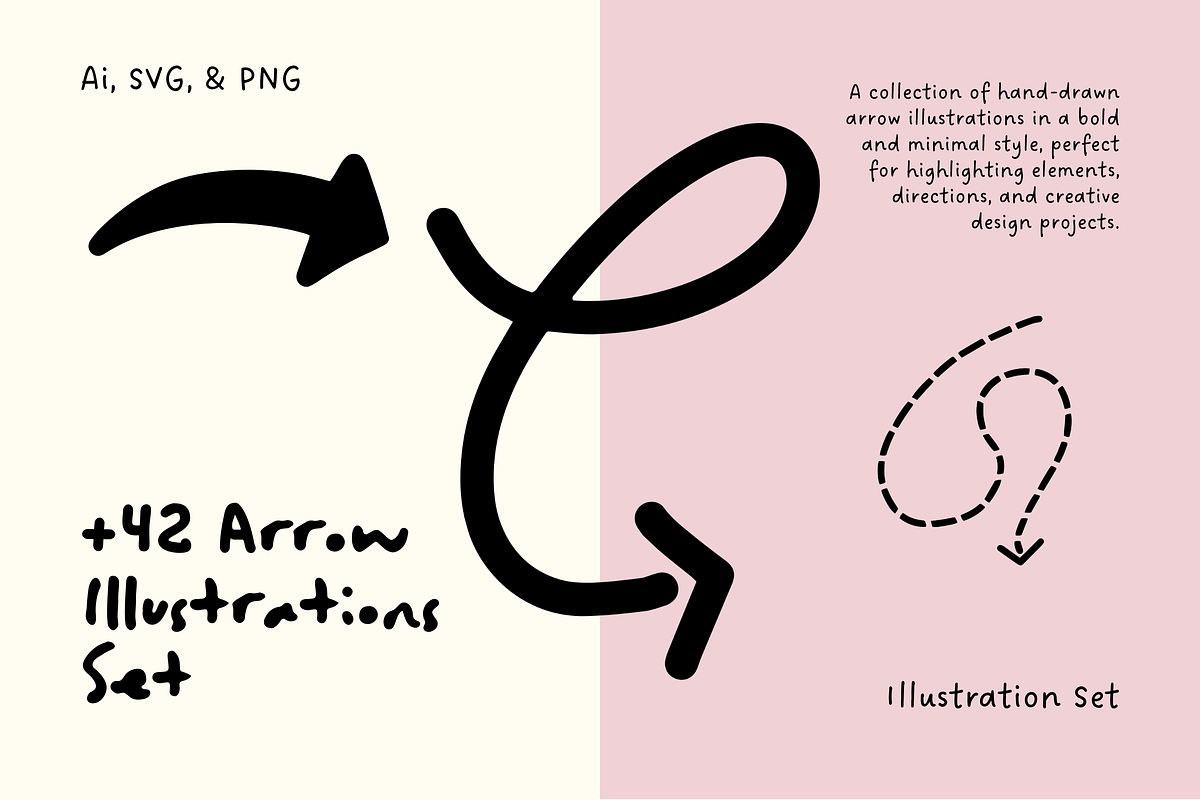 +42 Arrow Illustrations Set, a Decorative Illustration by The Journey Atelier (Photo 1 of 3)