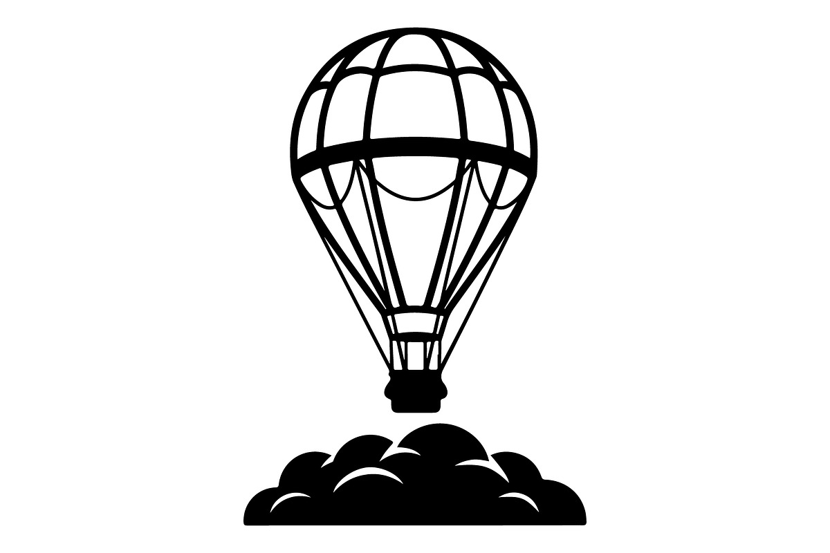 Hot Air Balloon Silhouette Bundle, an Object Illustration by Gaye Art (Photo 8 of 31)