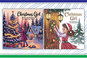 Christmas Girl Coloring Pages, an Illustration by LightExpress (Thumbnail 4 of 4)