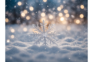 Snowflake Ice Crystal Winter Night