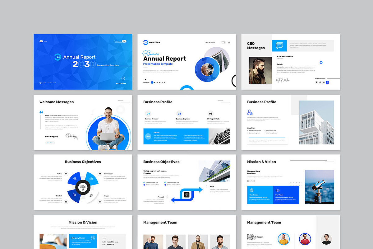 Annual Report Presentation Template, a Presentation Template by GenerousArt (Photo 7 of 8)