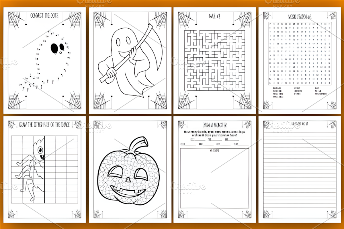 HALLOWEEN ACTIVITY BOOK for KIDS, a Marketing Template by Design Station (Photo 2 of 3)