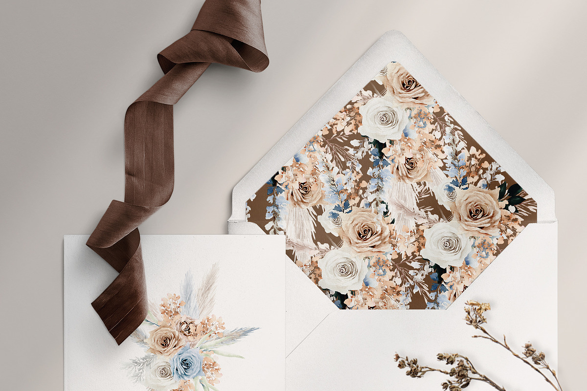Watercolor Flower - Boho Bluerose, an Illustration by Beigetime (Photo 2 of 13)