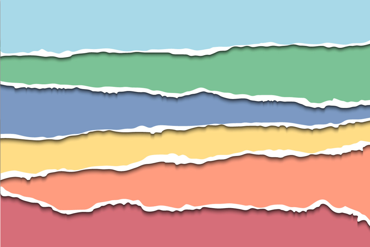 Torn paper pieces vector collection