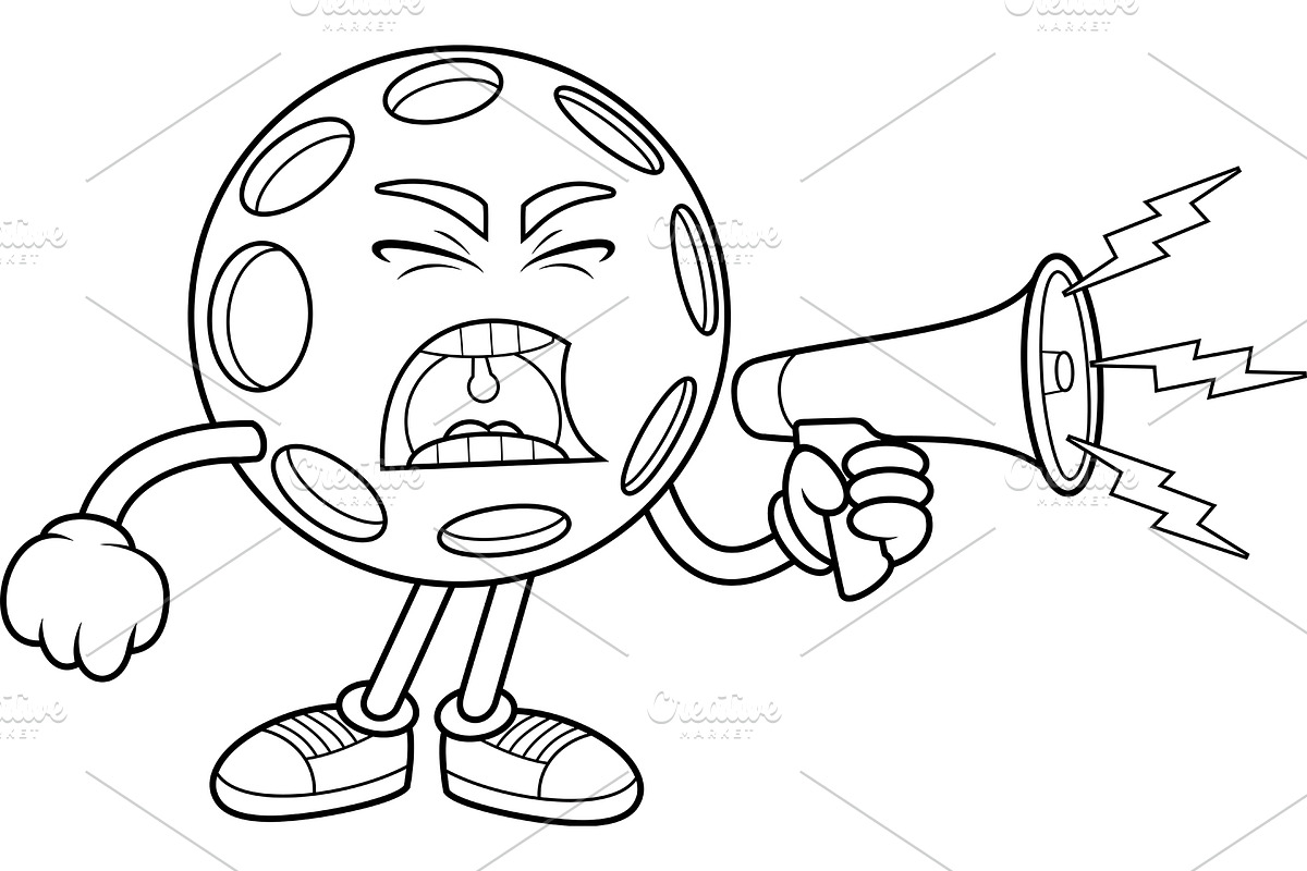 Pickleball Ball Character, an Illustration by HitToon