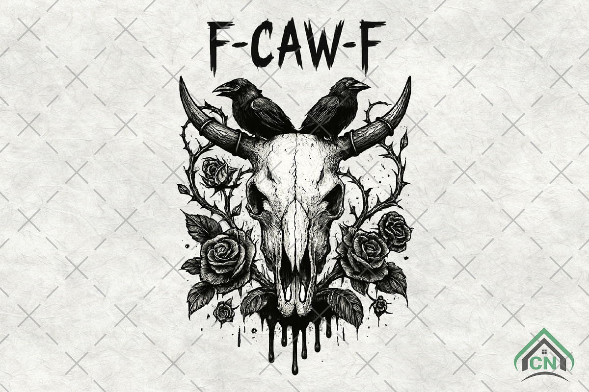 Crow Raven PNG, F-CAW-F, an Illustration by Craft Nest (Photo 1 of 5)