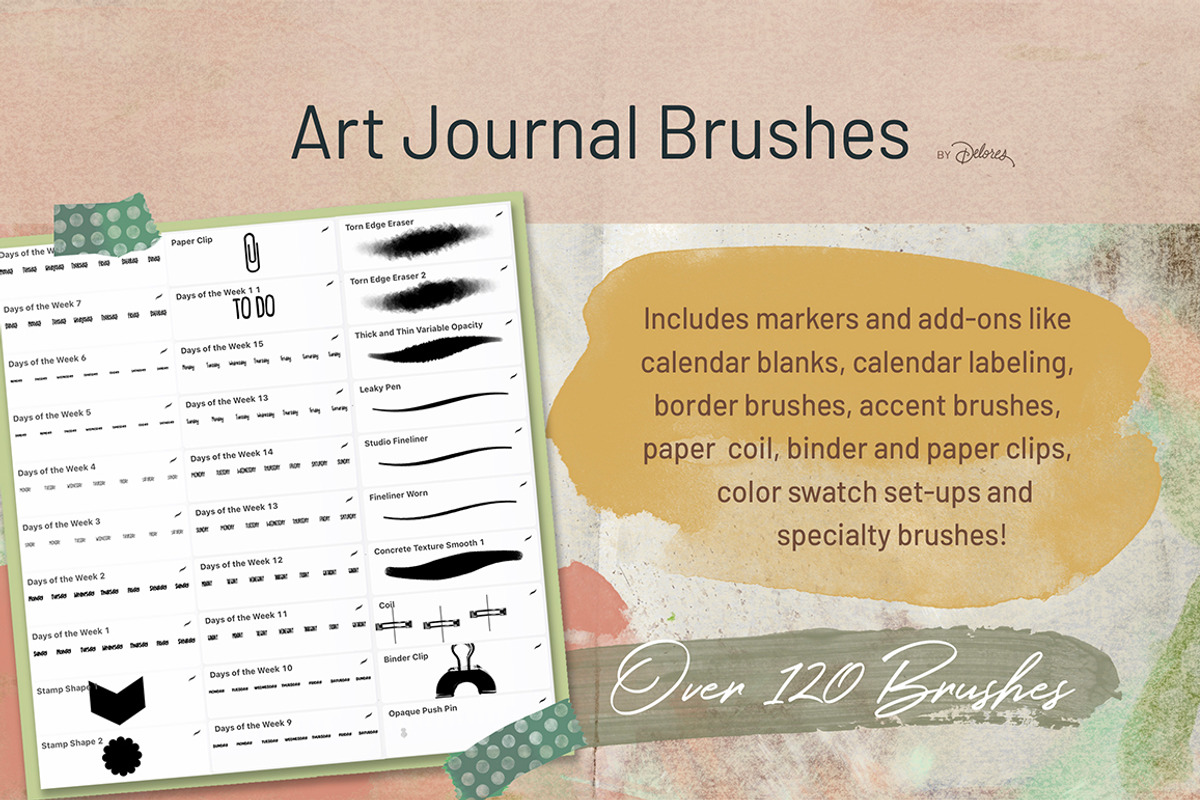 Massive Art Journalling Bundle, a Brushes & More by DeloresArt (Photo 2 of 28)