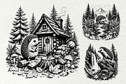Forest Hedgehog Illustrations, an Animal Illustration by DENIDigitalArtSudio (Thumbnail 6 of 8)