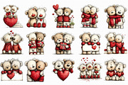 Cute Valentine Bears in Love PNG, an Illustration by Libby Wishes (Thumbnail 4 of 7)