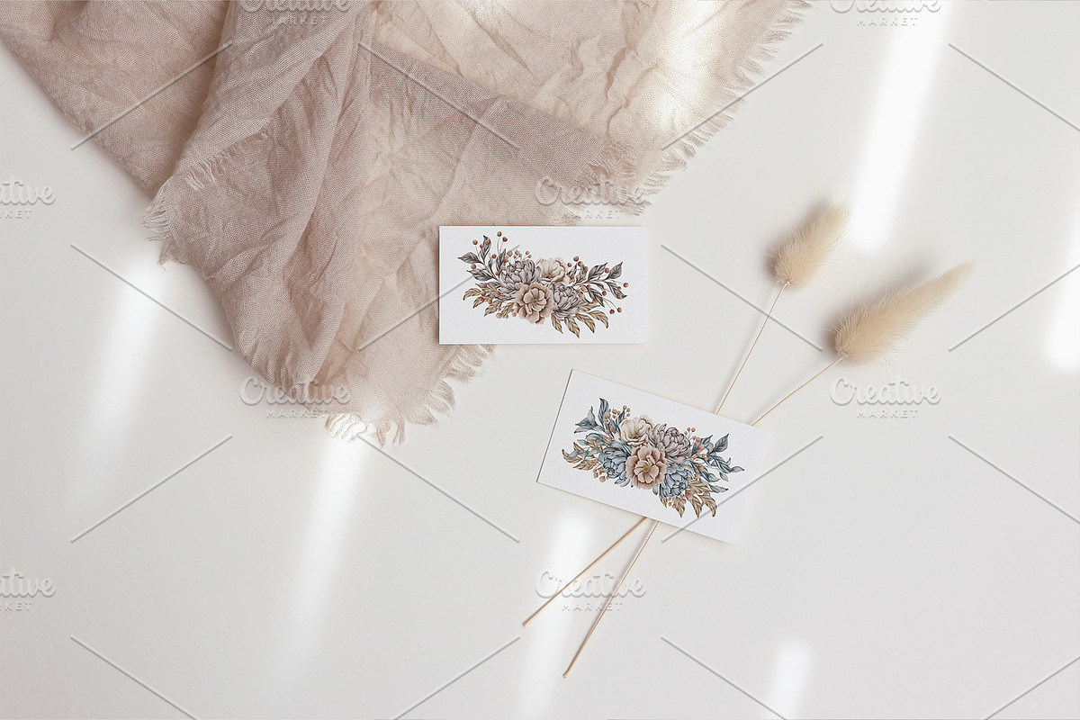 Watercolor Winter Florals Collection, a Decorative Illustration by BarvArt (Photo 7 of 14)