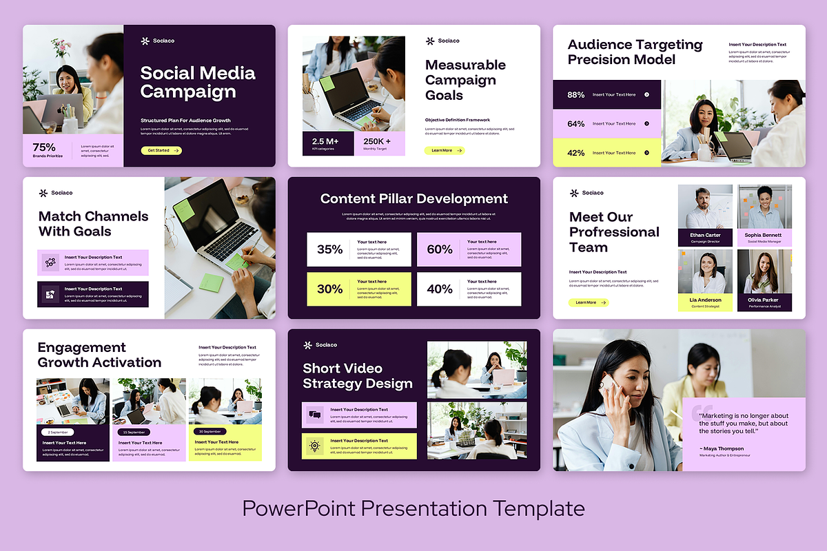 Social Media Campaign Powerpoint, a Presentation Template by Sixtemp (Photo 2 of 3)
