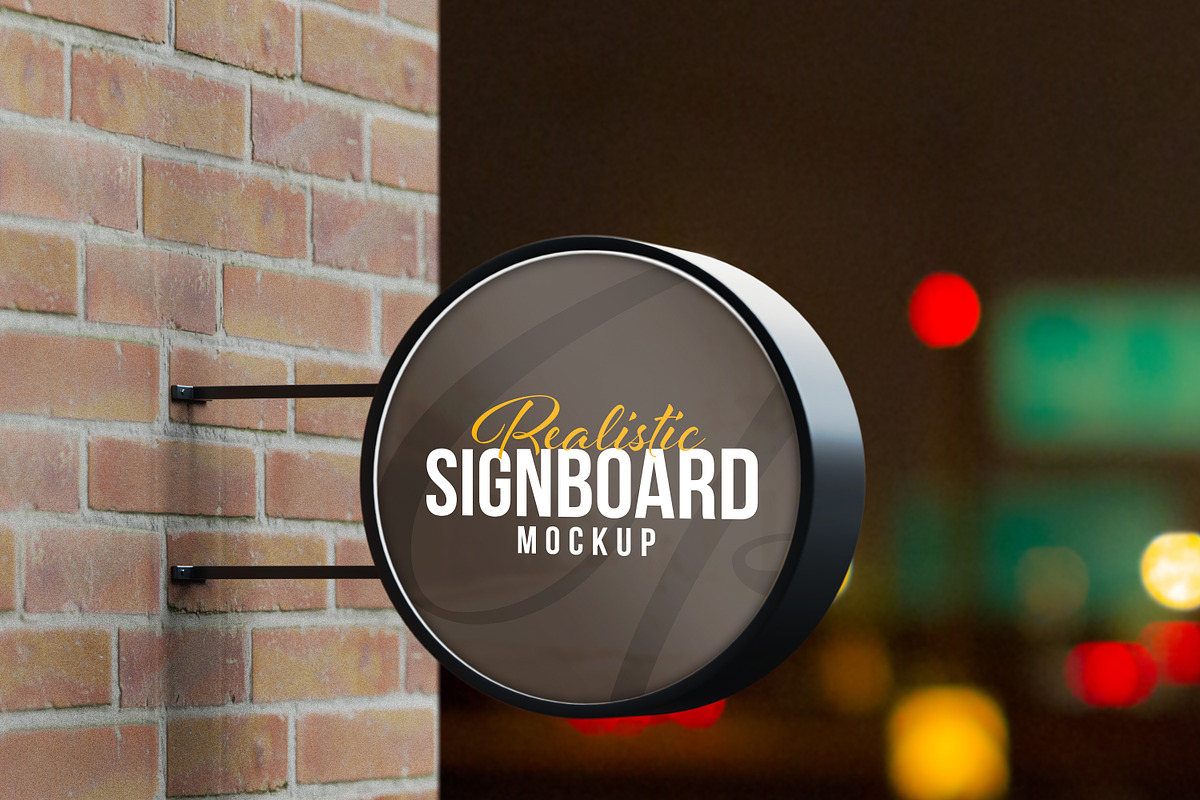 Realistic Signboard Mock-up, a Product Mockup by Propex (Photo 2 of 9)
