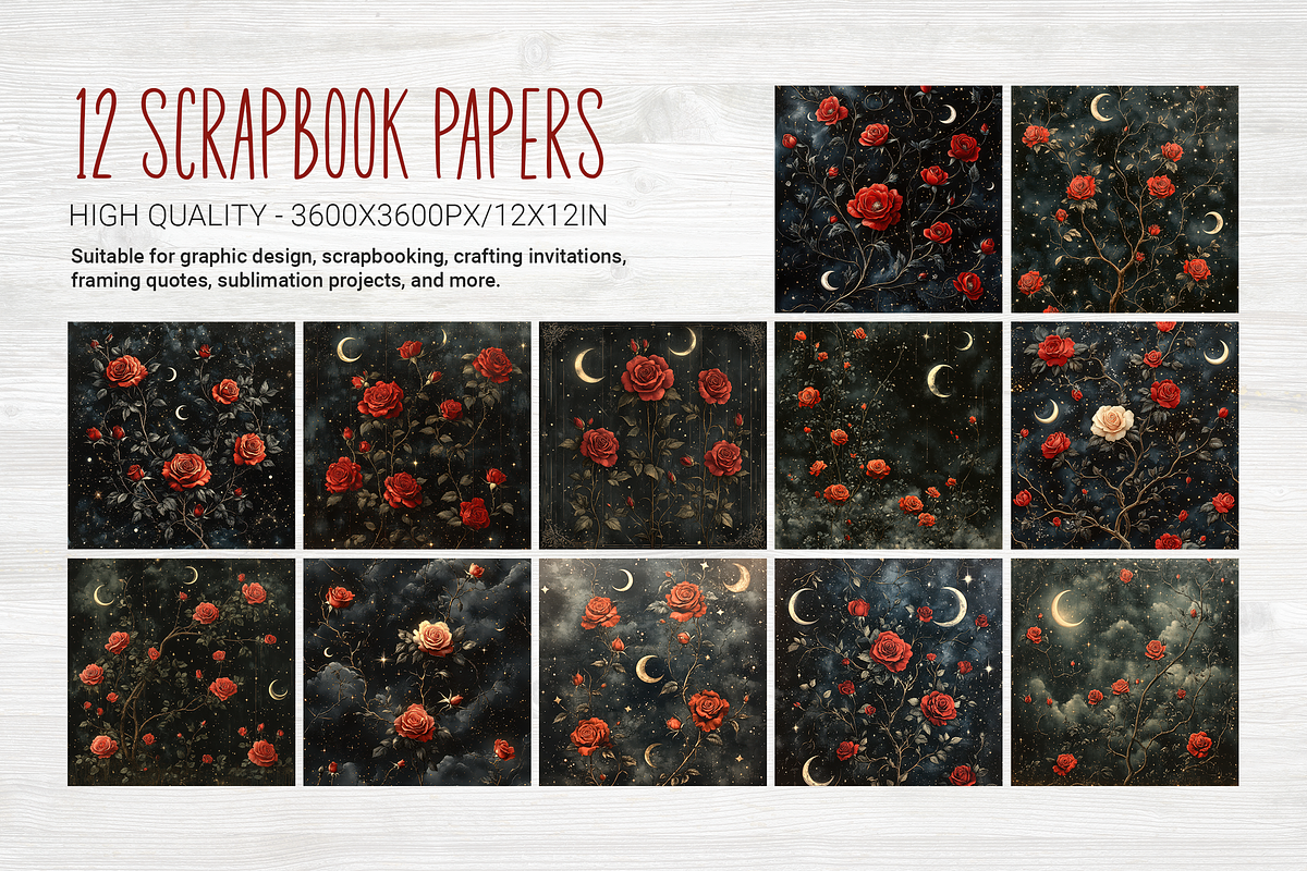 Starry Rose Garden, a Background Graphic by Curve Design (Photo 6 of 7)