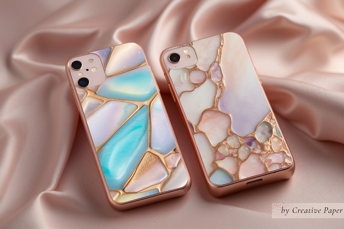 Opal Stone & Blush Pink Textures, a Texture Graphic by by creative paper (Photo 4 of 11)