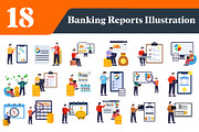 Banking Reports Illustrations Bundle, a Work Illustration by EllaMaiyaali (Thumbnail 2 of 3)