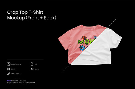 MOKITUP: Crop T-Shirt Mockup, a Hoody Mockup by MOKITUP