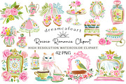 Rococo Romance Clipart Set, an Illustration by DreamCafeArt (Thumbnail 1 of 6)