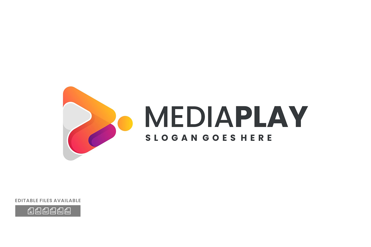 Media Play Gradient Colorful Logo, a Branding & Logo Template by ivan_artnivora