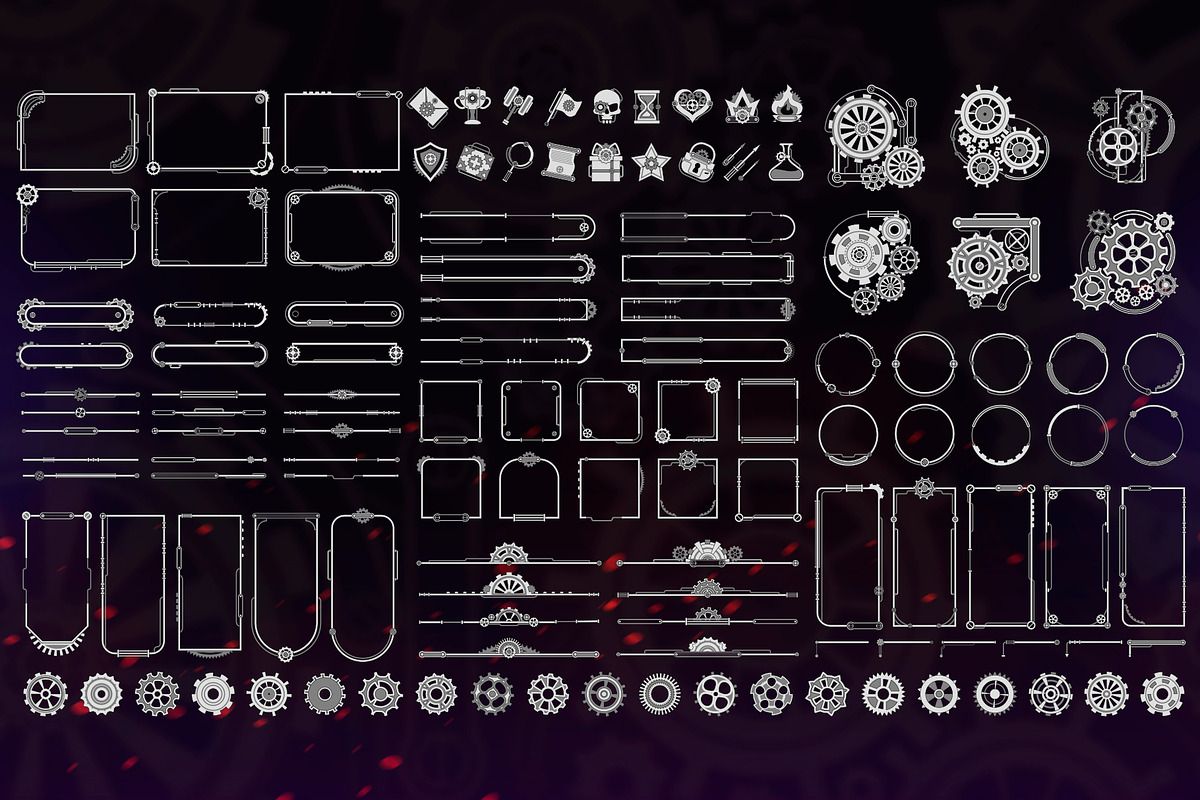 Steampunk UI Set, an Object Graphic by Olga Ryzychenko (Photo 2 of 13)
