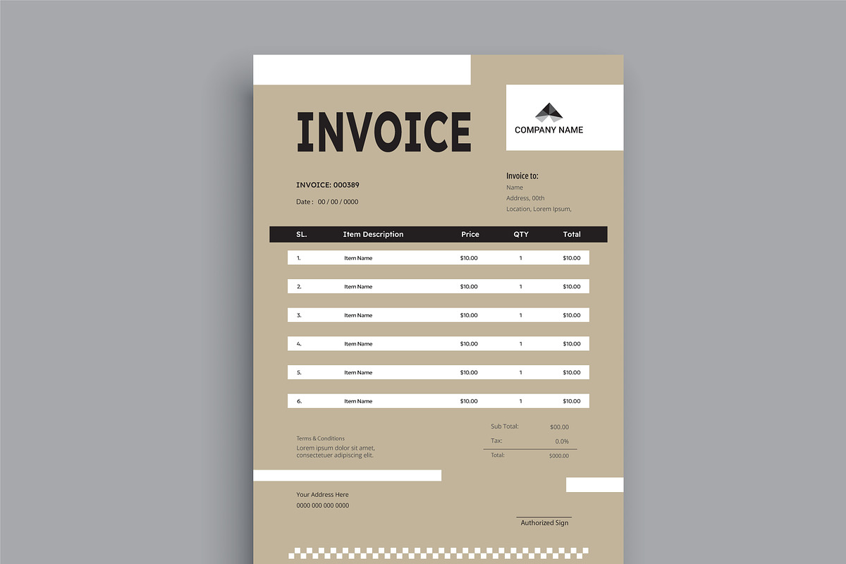 New Annual Invoice Set, a Stationery Template by hkmonir (Photo 3 of 3)