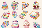 CANDYLAND RAINBOW TREATS CLIPART, a Food Illustration by Daring Digies (Thumbnail 2 of 7)