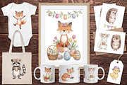 Easter Animals Watercolor Clipart, an Animal Illustration by PassionPNGcreation (Thumbnail 6 of 7)