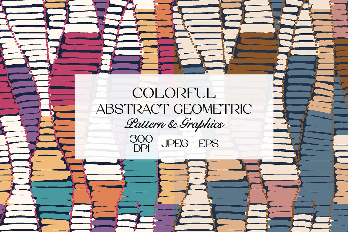 Colorful Abstract Geometric Pattern, a Pattern Graphic by StudioGlouna (Photo 1 of 9)