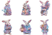 Rabbit Watercolor Clipart, a Seasonal Illustration by CreationArt (Thumbnail 5 of 5)