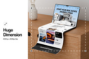 Long Scroll Extended Screen Mockup, a Product Mockup by SLAB! Design (Thumbnail 2 of 5)