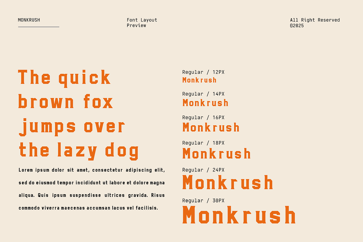 Monkrush - Display Serif Mono, a Font by Indotype Foundry (Photo 4 of 10)