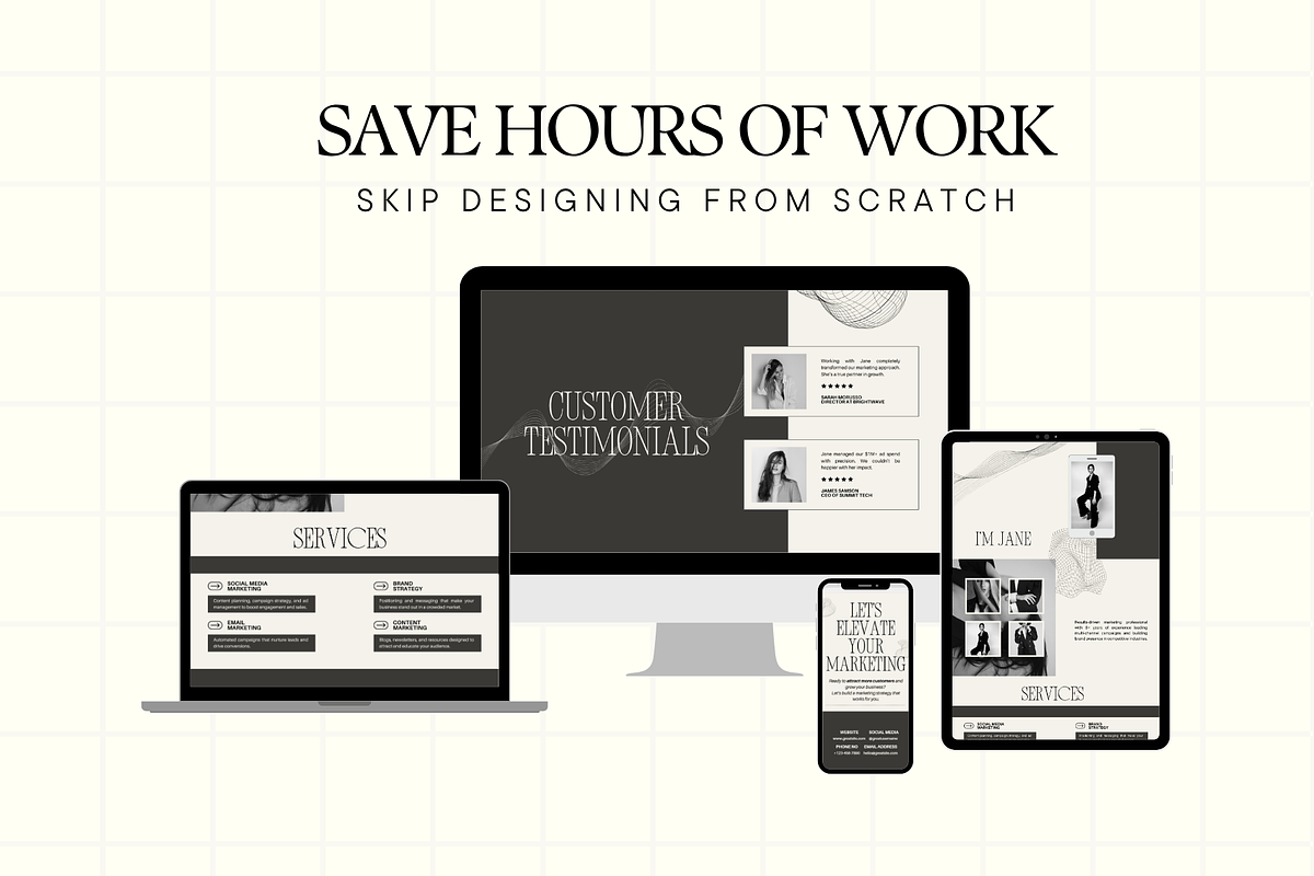 Portfolio Canva Website Template, a Landing Page Template by Anna Design Studio (Photo 7 of 8)