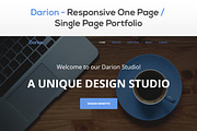 Darion - Responsive One Page Theme, a HTML Template by Seemly Designs (Thumbnail 1 of 3)