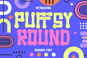 Puffsy Round - Rounded Quirky Font, a Font by PutraCetol Studio (Thumbnail 1 of 5)