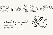 Chubby Cupid Vector Bundle, a Decorative Illustration by Little Gremlin (Thumbnail 1 of 8)