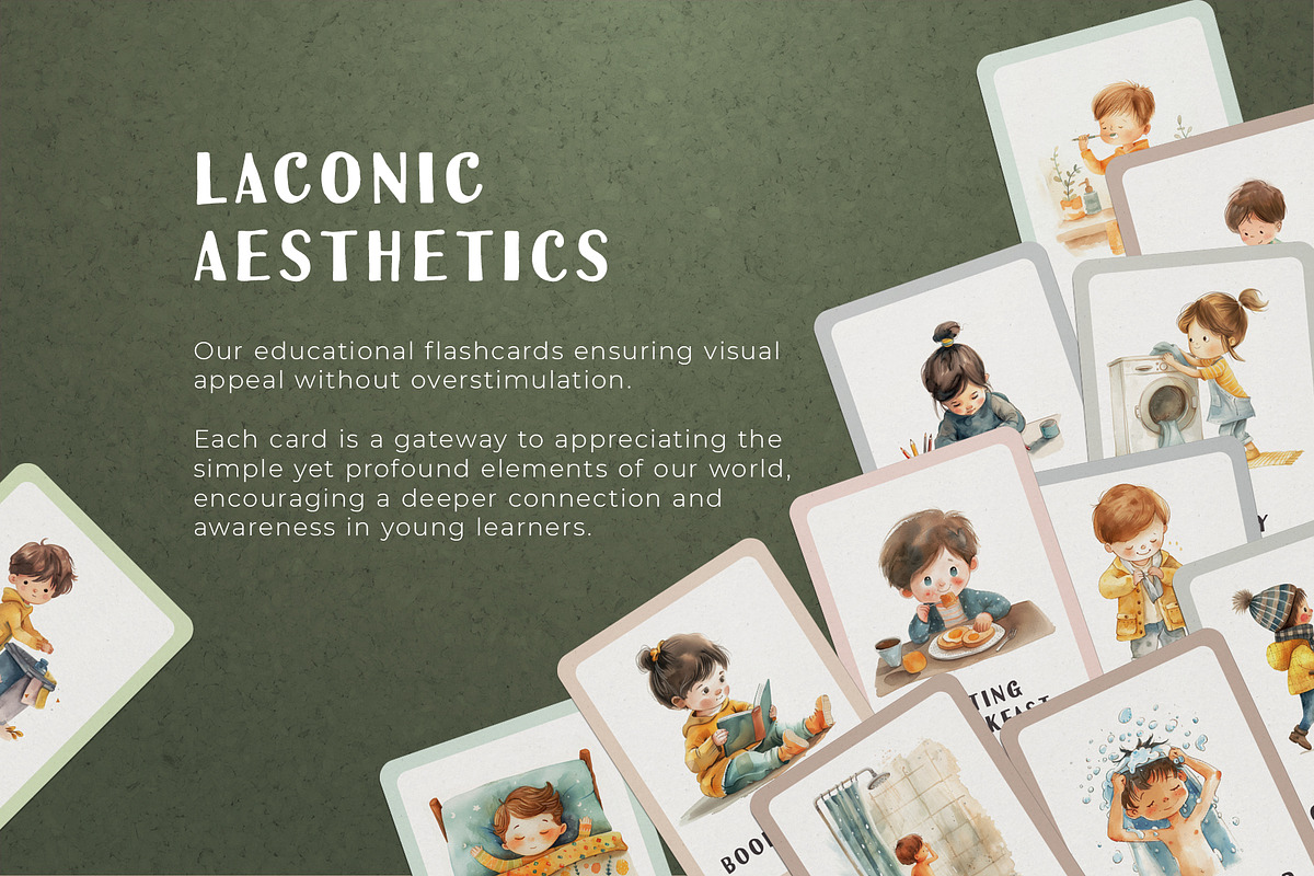Everyday Actions Montessori Cards, an Education Illustration by Pix Cafe (Photo 3 of 10)
