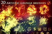 20 Artistic Grunge Brushes, a Brush Add-On by xresch (Thumbnail 1 of 8)