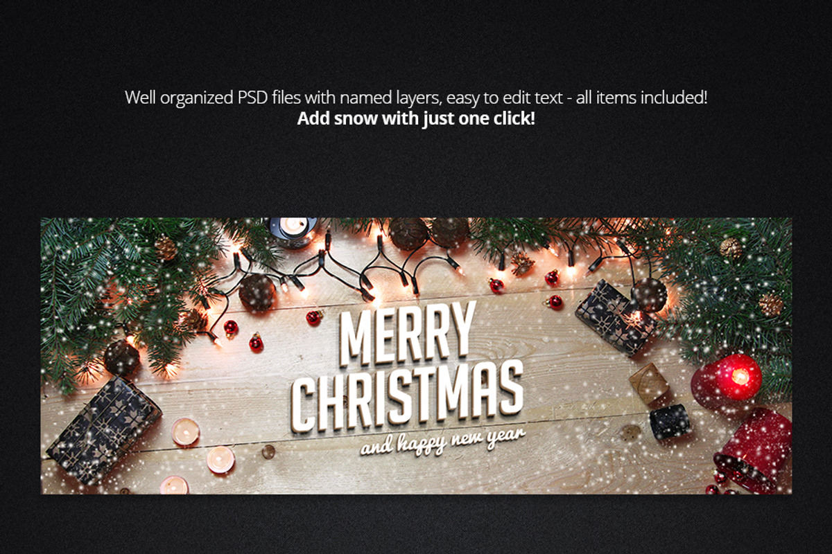 Christmas Facebook Cover + Profile, a Social Media Template by pixart_pm (Photo 3 of 4)