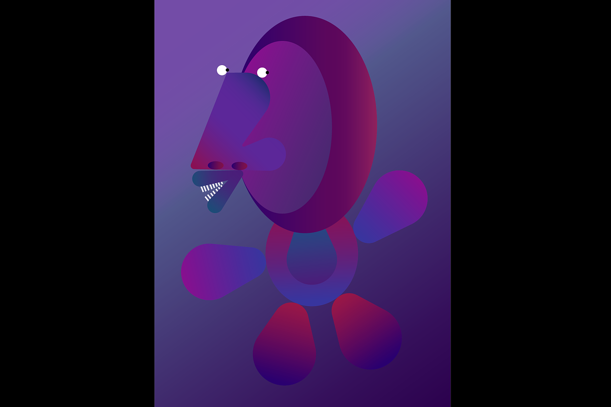 Character with wild colors, an Education Illustration by Yapida (Photo 1 of 3)