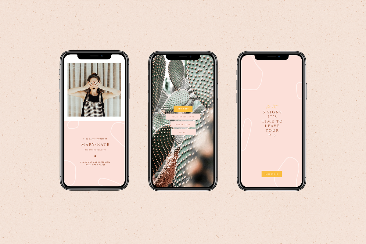 Positano Social Media Kit, a Social Media Template by The Blog Stop (Photo 3 of 11)