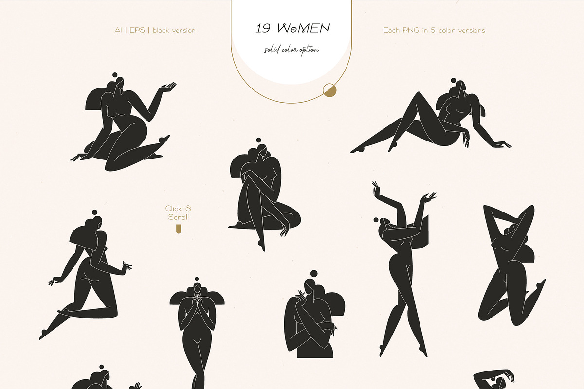 FORMS of BEAUTY Line Art Collection, a Person Illustration by Acierto Studio (Photo 8 of 19)