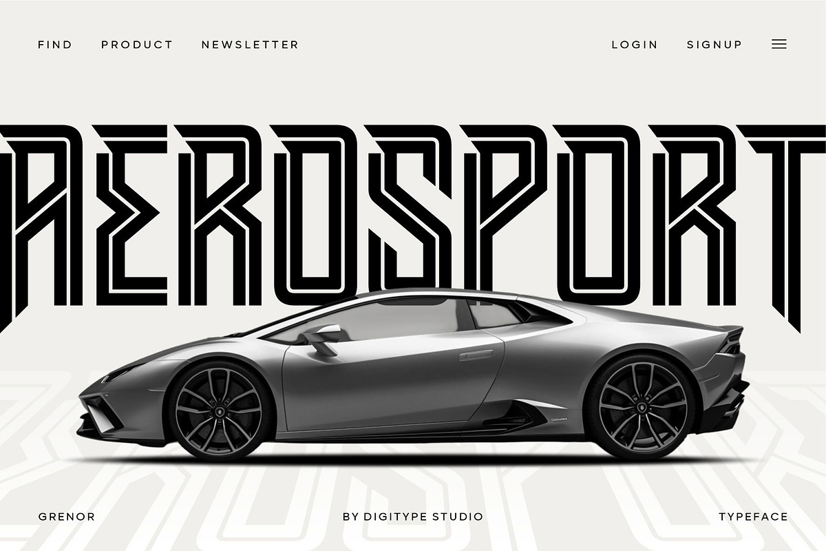 Grenor | Aggressive Display Fonts, a Sans Serif Font by Digitype Studio (Photo 2 of 11)