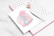 Teddy Bear Balloon Valentine's Card, an Animal Illustration by PawGraphic (Thumbnail 2 of 6)