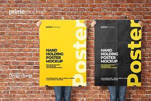 Hand Holding Poster Mockup