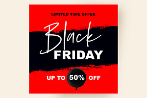 Grunge black friday sale template