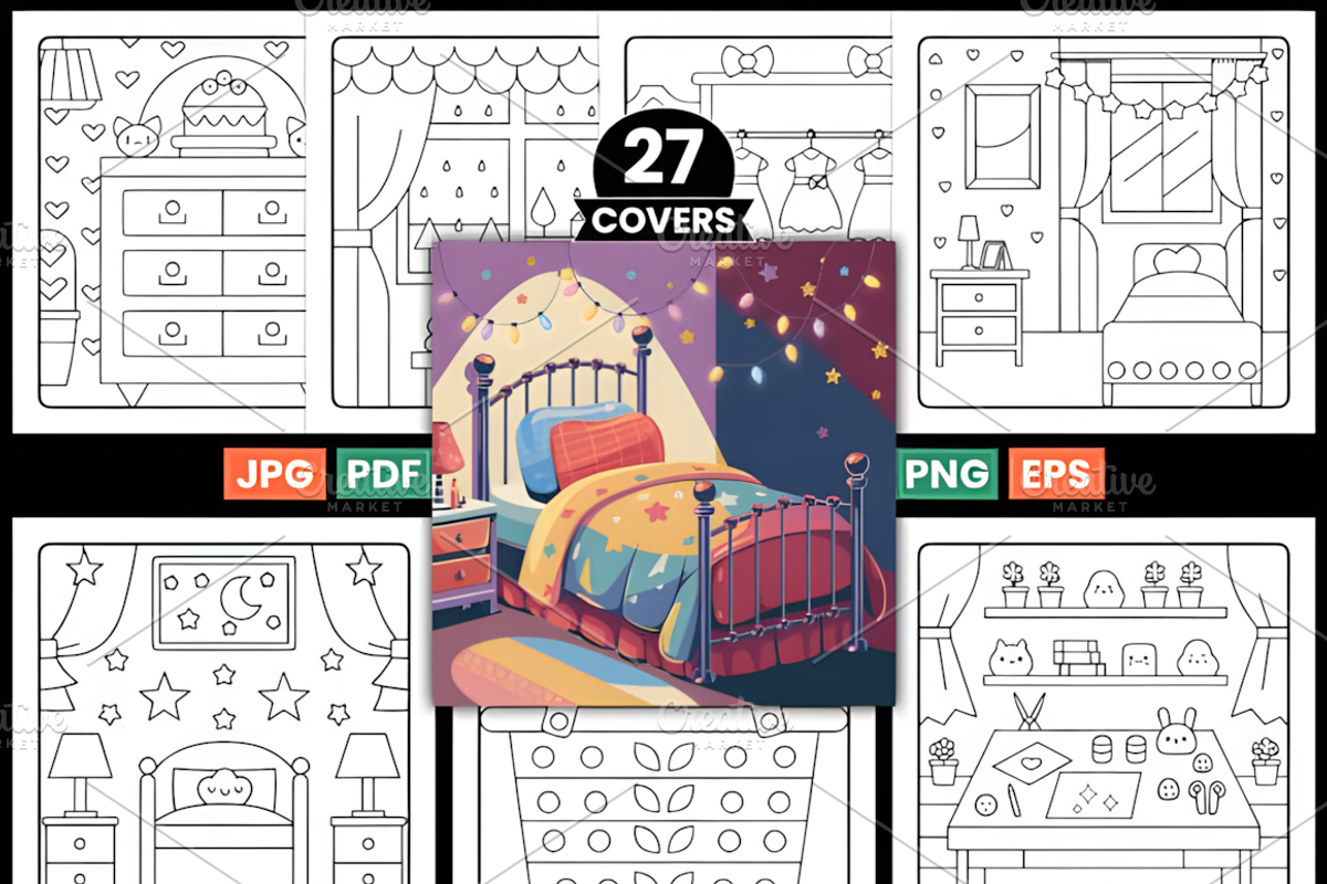 Bold Easy Cozy Kawaii Room, an Animal Illustration by Ink Gallery (Photo 2 of 3)
