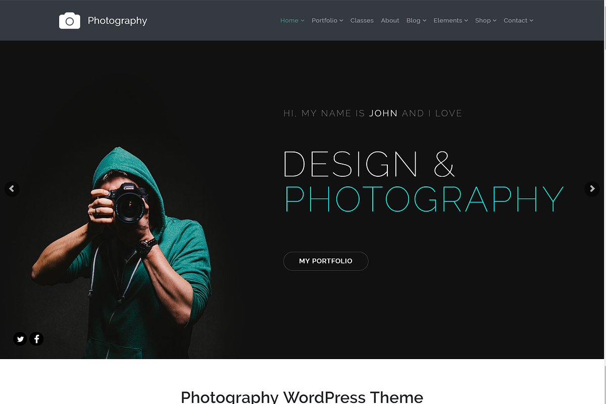 Photography Gallery WordPress Theme, a WordPress Template by Visualmodo (Photo 2 of 21)