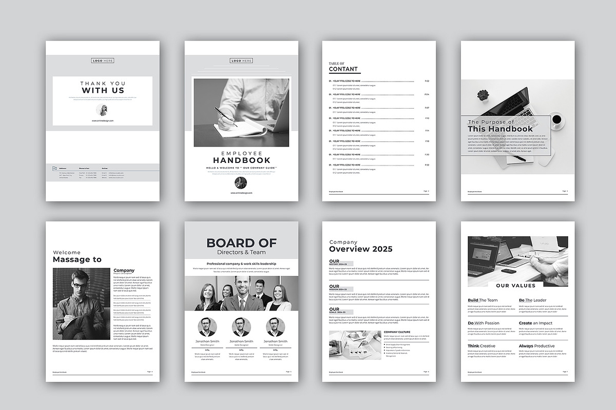 Employee Handbook | Word & Indesign, a Brochure Template by obayes (Photo 3 of 20)