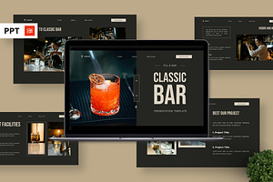 Classic Bar - Pub & Bar Powerpoint, a Presentation Template by Deepslide Studio