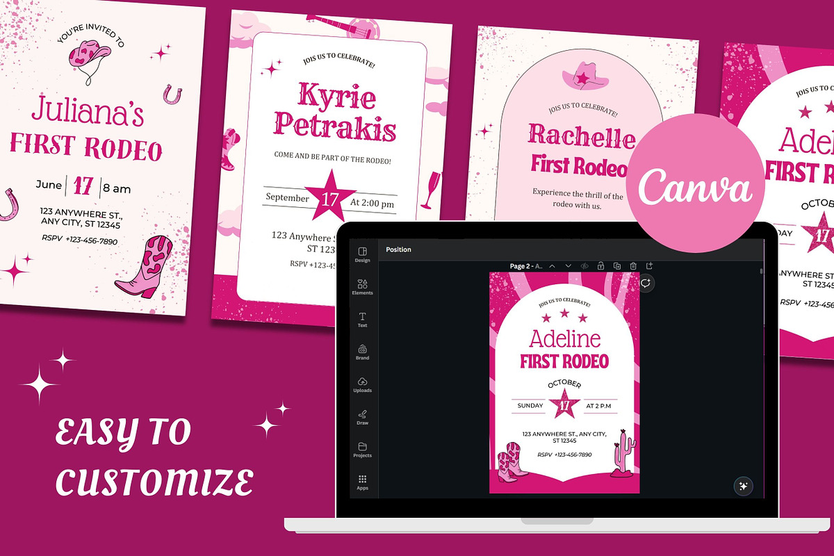 First Rodeo Invitation Templates, a Templates & Theme by TemplateCastleStore (Photo 14 of 17)