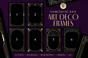 Art Deco Border & Frames, an Object Graphic by DesignerCandies